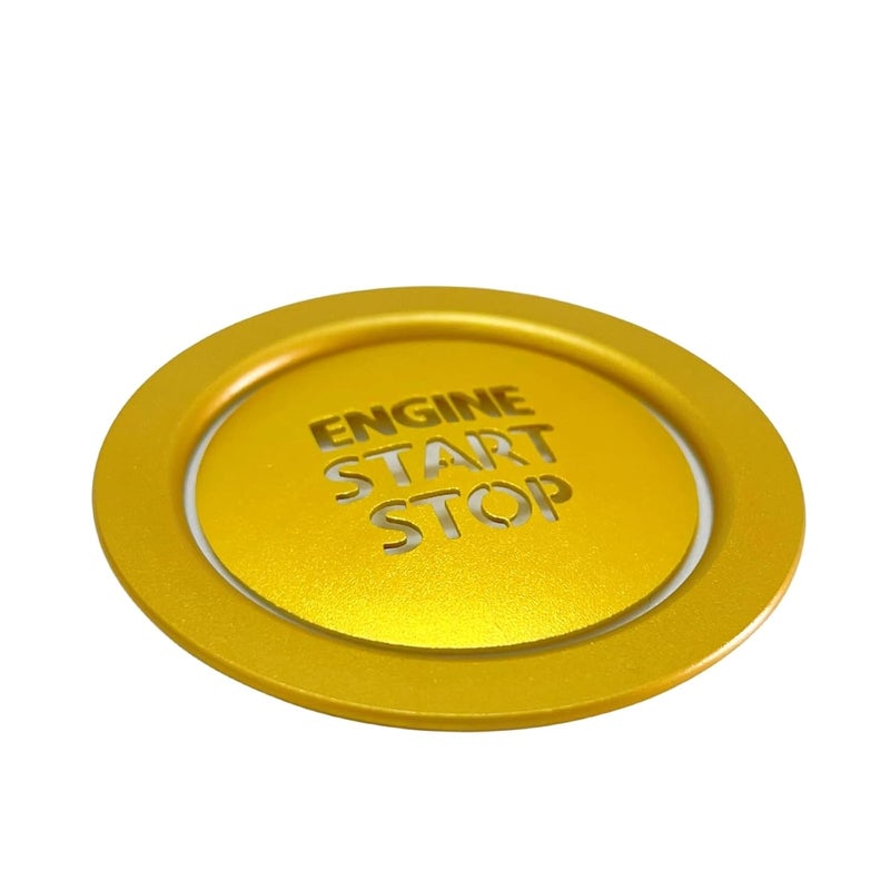 ALETAI Engine Push Start Stop Button Cover Trim for Toyota Tacoma, Car Accessories Interior Trims for Tacoma, Aluminum Alloy, Gold - Image 3